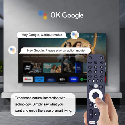 Smart Android TV Box 4K Streaming Media Player with Dual Band WiFi, 4GB RAM and Voice Remote