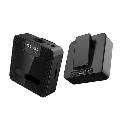 Wireless Clip-On Lavalier Mic with Omni Pickup, 200ft Range & Built-In Rechargeable Battery