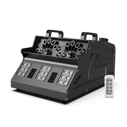 1500W 3-in-1 DMX Stage Light System with Rotating LED Beam, Fogger & Bubble Maker