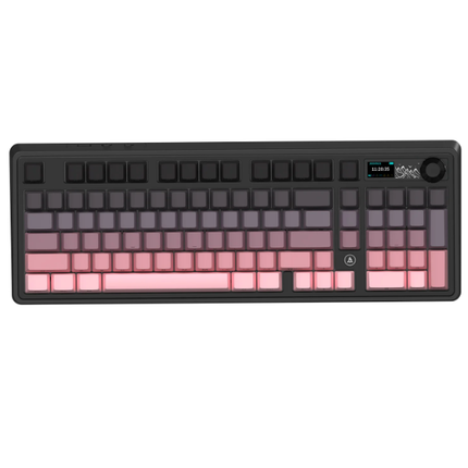 Wireless Wired Mechanical Keyboard PBT Keycaps RGB Knob Tri Mode