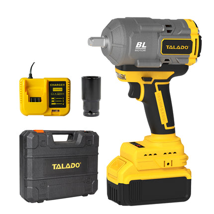 Heavy Duty Cordless 21V Impact Wrench Brushless Motor 1/2 Square Drive Powerful Torque