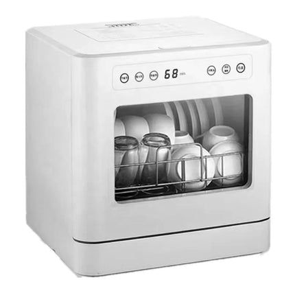 Compact Tabletop Dish Washer Machine with UV Sterilization & 73°C Hot Wash – 800W Space-Saving Unit