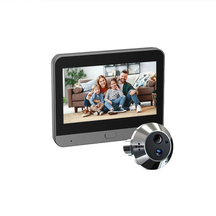 Smart WiFi Door Viewer with 4.3" Monitor, 3MP HD Camera & 5000mAh Rechargeable Battery
