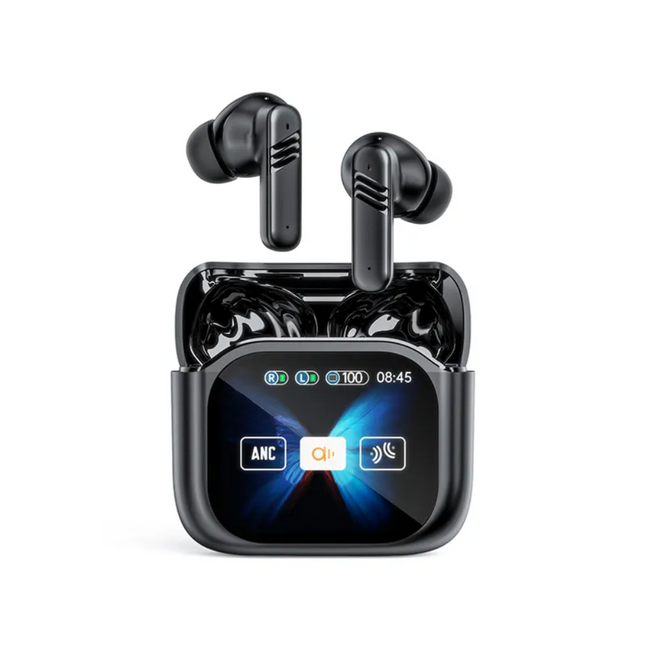 Wireless AI Translation Earbuds with OLED Screen, Bluetooth 5.4, IPX5 Water-Resistant