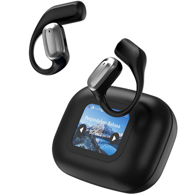Wireless Open-Ear AI Translator Earbuds with Real-Time Voice Translation and Noise Reduction