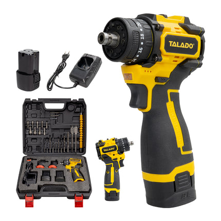 Brushless Cordless Drill Driver Kit Compact Lightweight Variable Speed with 2 Batteries