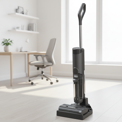 Digital Voice Alert Cordless Floor Washer with Single Roller Brush – Wet & Dry Cleaning