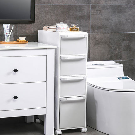 Modern 3-Layer Plastic Storage Drawer Cart with Wheels – Bathroom & Home Organizer