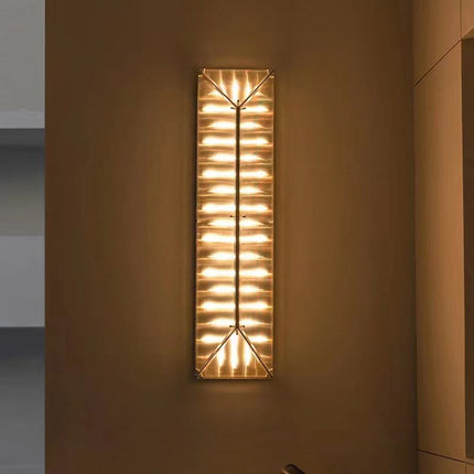 Minimalist Glass Wall Light Stainless Steel Decorative Bedroom Corridor Lamp