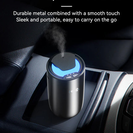 Smart Car Aroma Diffuser – Rechargeable Aluminum Fragrance Atomizer with Ambient LED