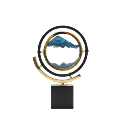 Premium Marble Base Globe Ornament with Zinc Alloy Frame for Modern Interiors
