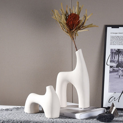 Modern Abstract Tabletop Decor Sculpture 23x8x40CM Minimal Style Home Office Display