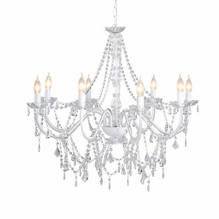 Premium 8-Arm Crystal Candle Chandelier with 12 E14 Holders for Elegant Indoor Spaces