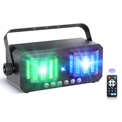 30W Smart Music-Activated RGBW Party Light with Laser & Strobe Effects