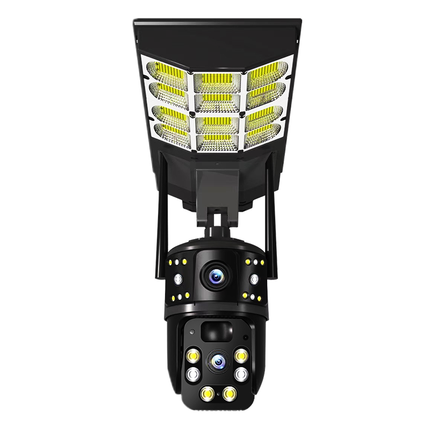 Solar Powered PTZ Security Camera Outdoor 4MP Dual Lens with 16000mAh Battery Motion Detection Night Vision