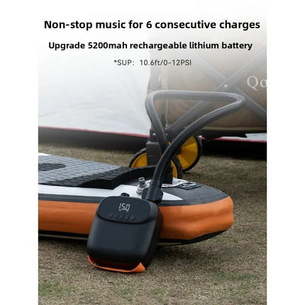 Rechargeable Electric Air Pump with Digital PSI Control for Kayaks Tents and Water Sports Gear