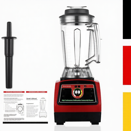 Countertop Blender with 3.9L Capacity Jar Manual Knob Control Red