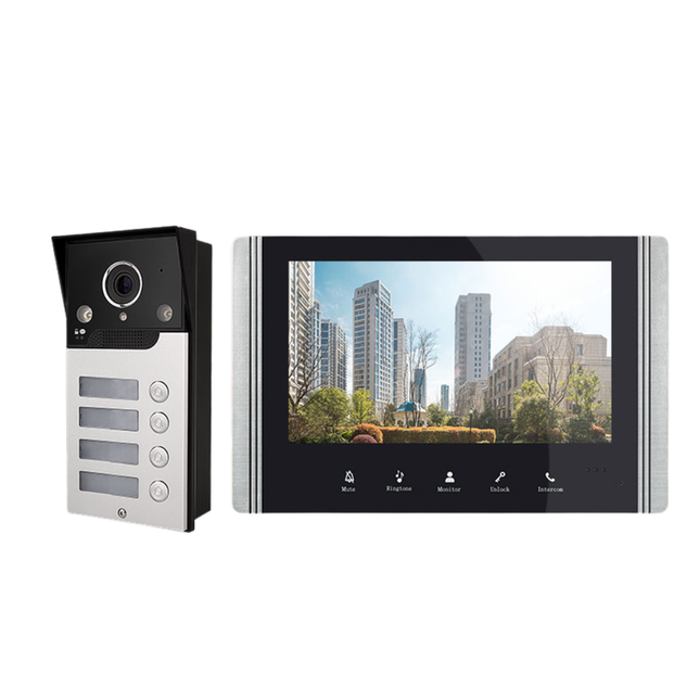 Multi-Unit Video Door Intercom System with 7-Inch TFT Display, Night Vision Camera & Door Unlock