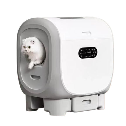 Automatic Smart Cat Litter System with Mobile App Control – Extra-Large 101L Space & Smell Reduction