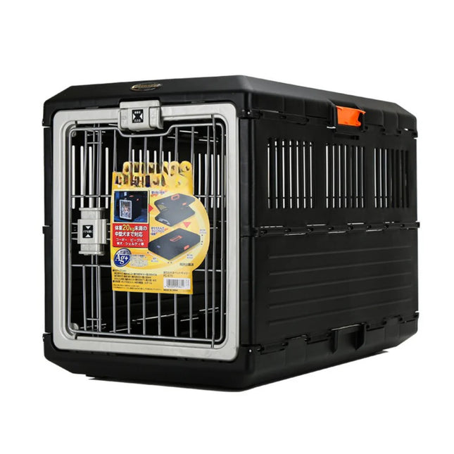 Compact Pet Travel Carrier Box for Cats & Small Pets Lightweight Fold-Away Design with Airflow Panels