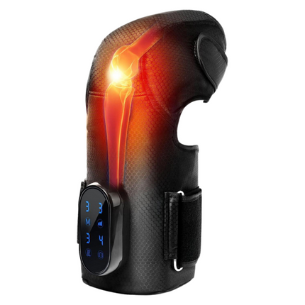 Rechargeable Cordless Knee & Leg Massager with Vibration, Infrared Relaxation, Timer & Music