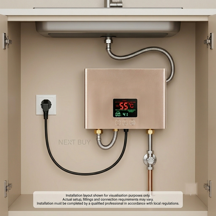 High-Power Instant Hot Water Heater with Digital Temperature Adjustment
