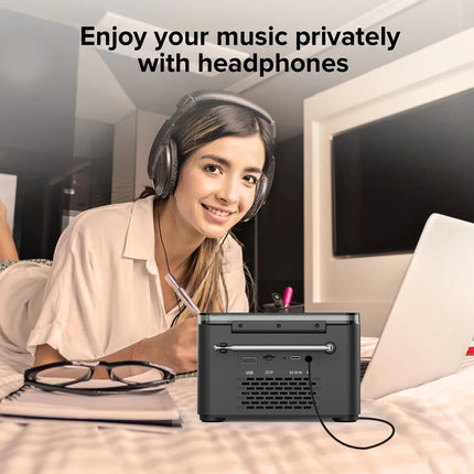 Rechargeable CD Music System with Bluetooth, FM Tuner & USB Playback – Portable Audio Player
