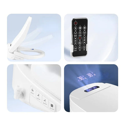 Multi-Function Toilet Seat with Heated Ring, Instant Warm Water and Adjustable Air Flow