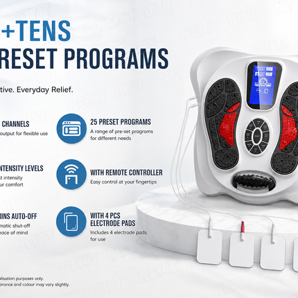 Portable FIR Heat & Low-Frequency Pulse Relaxation Device with Remote Control
