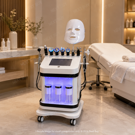 Professional 11-in-1 Hydrodermabrasion Facial Machine with Oxygen Spray and LED Mask