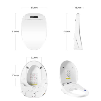Multi-Function Toilet Seat with Heated Ring, Instant Warm Water and Adjustable Air Flow