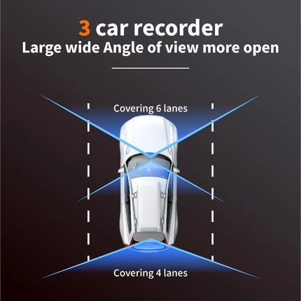 Dual Lens 2K + 1080P Dash Camera with WiFi Recording