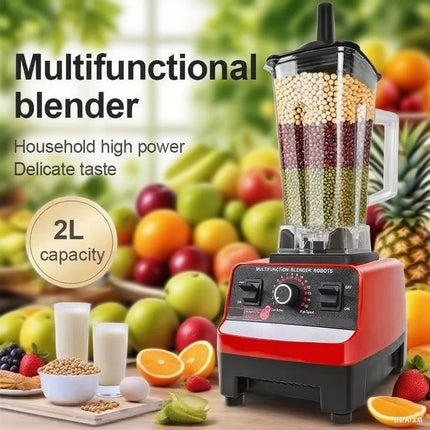 Countertop Blender 2200W High Power 2L Knob Control Black Red