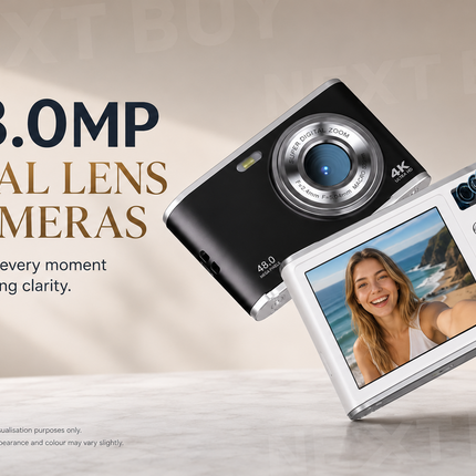 Compact Digital Camera with 13MP CMOS Sensor, 3.0” LCD Screen & TF Card Storage