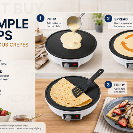 Stainless Steel Commercial Crepe Maker with 400mm Cast Iron Plate