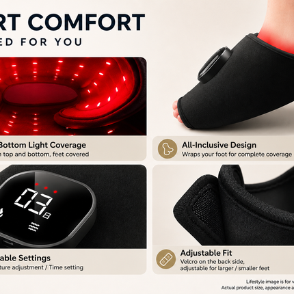 Portable Wireless Red Light Relaxation Belt for Wrist and Ankle Comfort Relief and Muscle Relaxation