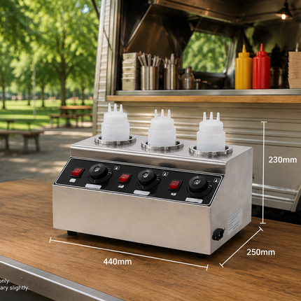 Commercial Squeeze Bottle Warmer with Adjustable Temperature Control 240W