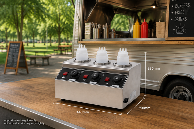 Commercial Squeeze Bottle Warmer with Adjustable Temperature Control 240W