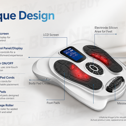 Portable FIR Heat & Low-Frequency Pulse Relaxation Device with Remote Control