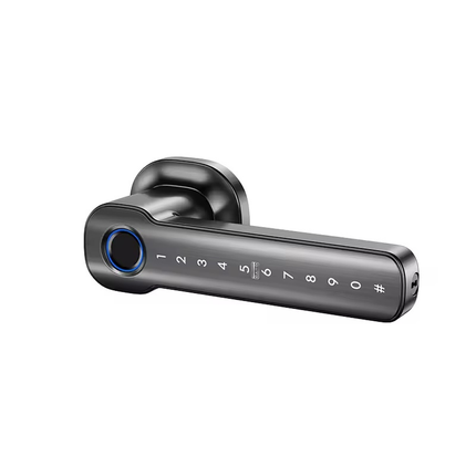 Smart Fingerprint Door Handle Lock with Bluetooth, Passcode, IC Card & Key Access