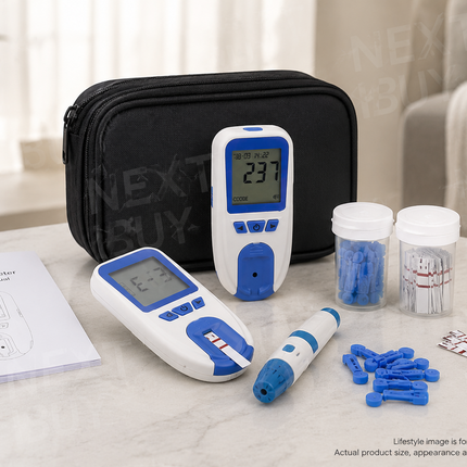 Home Hemoglobin Meter Kit with 25 Test Strips, Lancets, Lancing Device & Travel Case