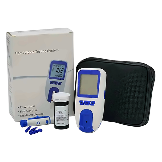 Home Hemoglobin Meter Kit with 25 Test Strips, Lancets, Lancing Device & Travel Case