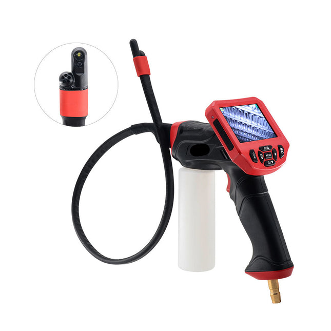 Rechargeable Drain Inspection Camera Cleaner with 0.8MP Air Spray and 800mm Flexible Tube