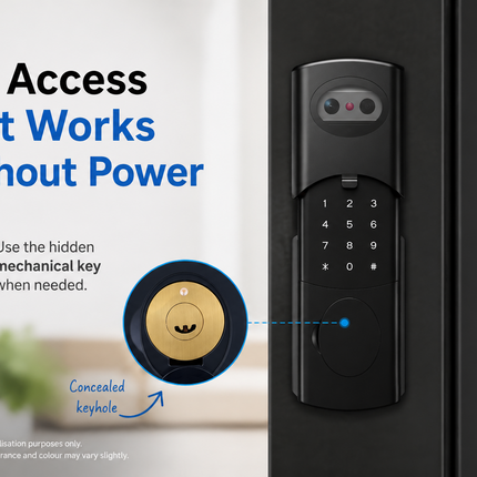 Smart Outdoor Gate Lock, Waterproof Zinc Alloy Design with Fingerprint, Password, Card & App Control