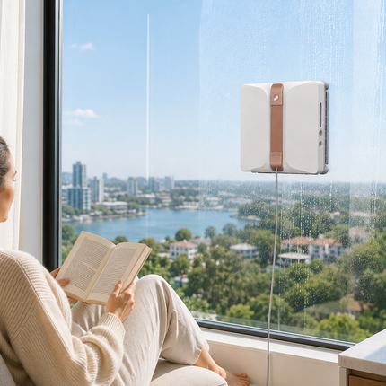 Smart Window Cleaning Robot with 7000Pa Suction, App & Remote Control, Anti-Fall Safety