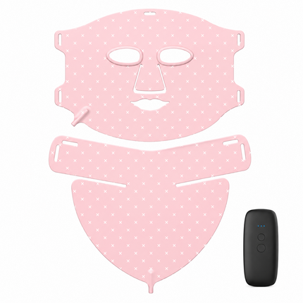 LED Face & Neck Mask, 7 Colour Light Modes, Lightweight Home Skincare Mask