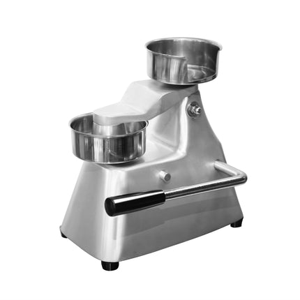 Manual Stainless Steel Burger Patty Press Machine with 100mm Plate and Meat Pan