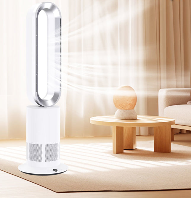 4-in-1 Bladeless Air Purifier Fan with H13 HEPA Filter, Plasma Technology & 80° Oscillation