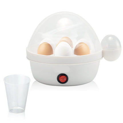 Electric Egg Cooker for 7 Eggs with Auto Shut-Off and Measuring Cup, Stainless Steel