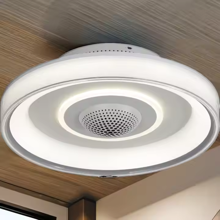 Bladeless LED Light Fan with HEPA 11 Filter, Plasma Ion Air Purification & 3000lm Light